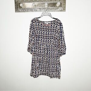 Boden Geometric Pattern Shift Dress Size 8L